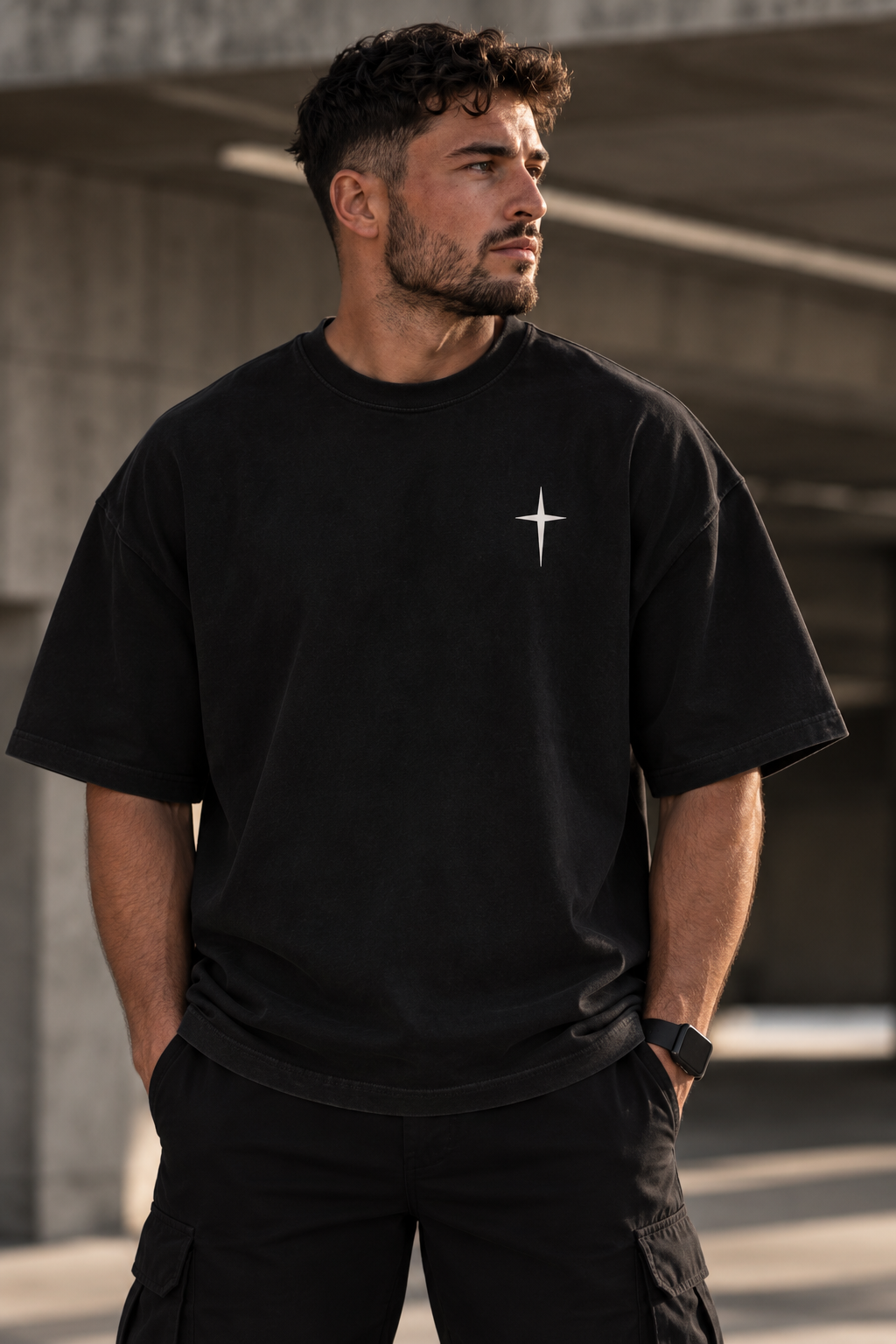 Heavy Tee — Black, view 1
