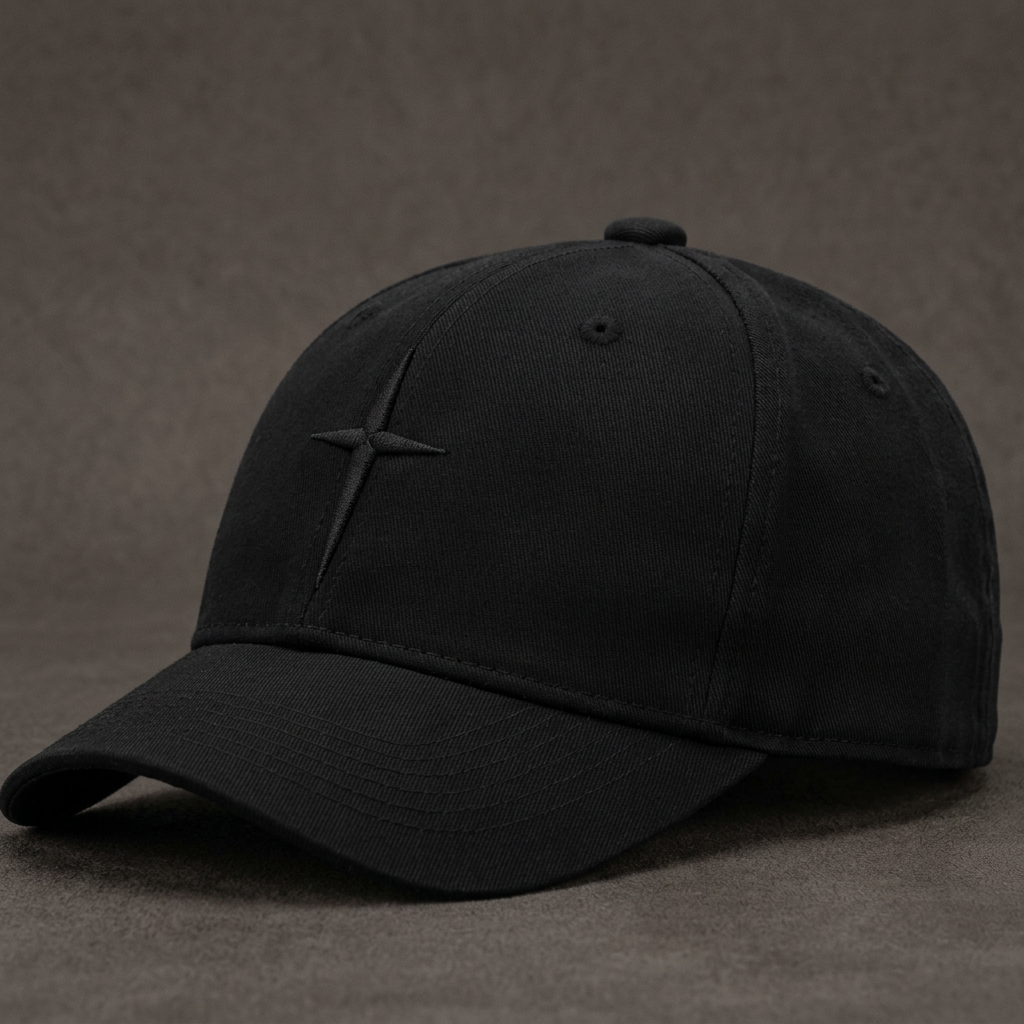 Cross Cap — Black on Black, view 3