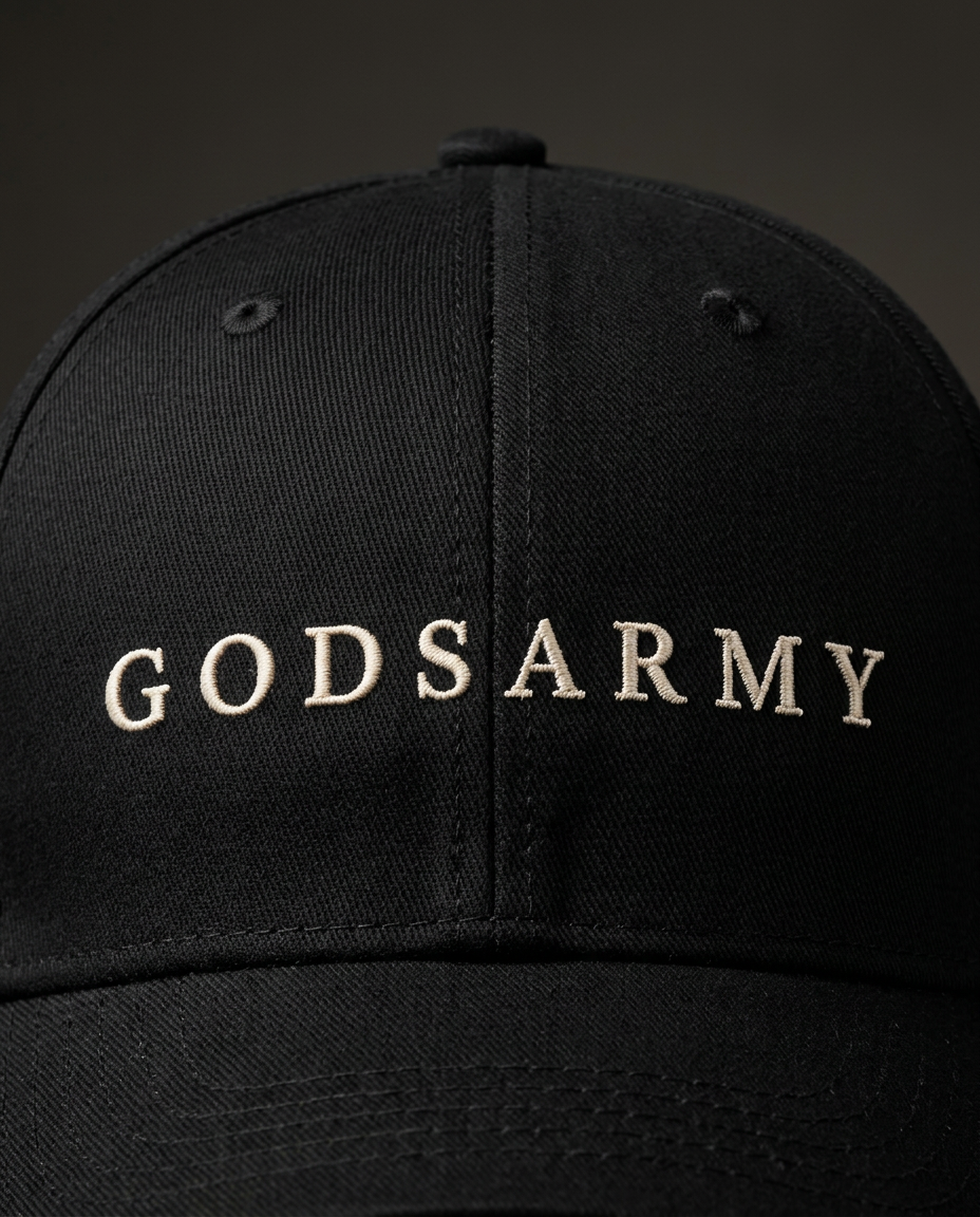 GODSARMY Cap — Ivory Embroidery, view 2